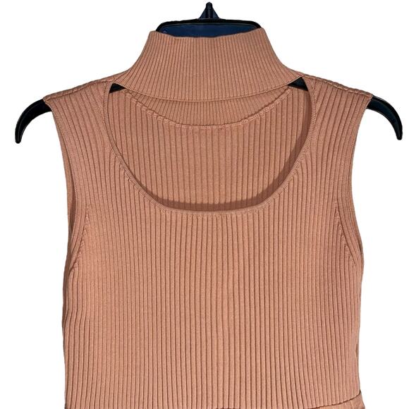 Snidel Midi Dress Sweater Pleated Cutout - Picture 6 of 11